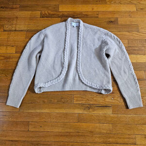 Design History Beige Cashmere Cable Knit Cardigan Size Small